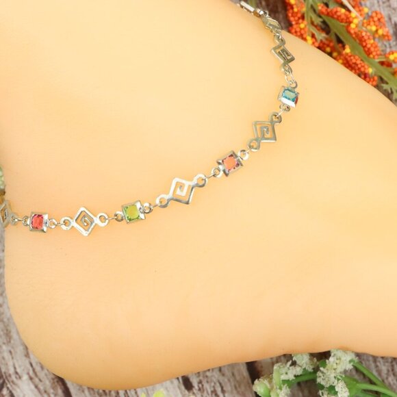 "Dainty Anklet for Women – Elegant Everyday Jewelry & Perfect Gift | MLCRC1763 - Picture 1 of 10
